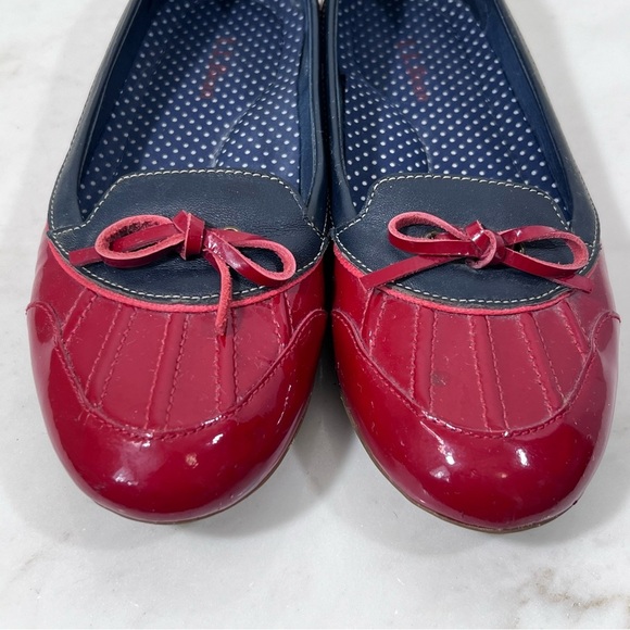 L.L. Bean Coastal Skimmer Flats Red Blue Size 6 - Picture 5 of 13